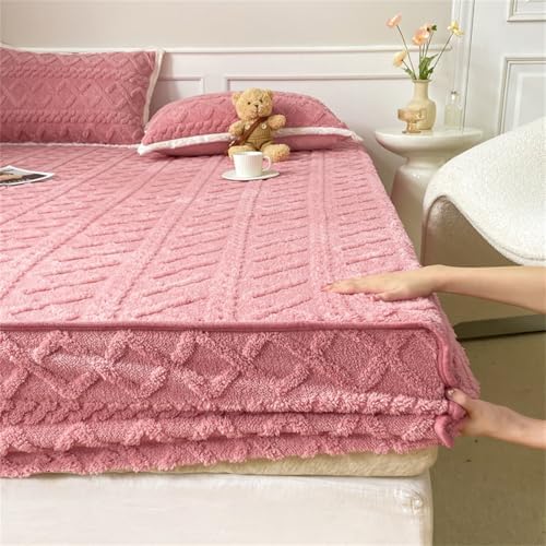 BYHIP Flannel Velvet Bed Sheet with Deep Pocket