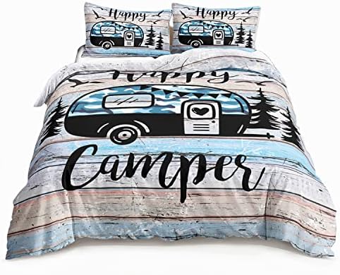 HOSIMA Happy Camper Duvet Cover Set - Queen Size 1