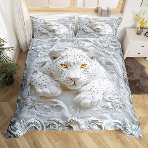 Manfei Cheetah Kids Duvet Cover Set Twin Size 1
