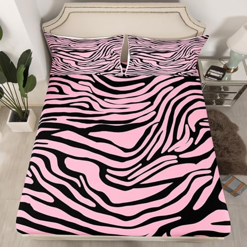 Feelyou Leopard Print Bed Sheet Set for Kids