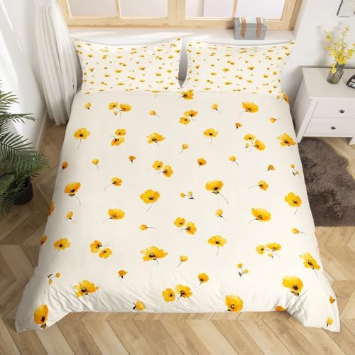 Erosebridal 3 Piece King Floral Duvet Cover Set 1