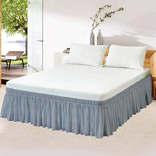 Light Grey Wrap Around Bed Skirt - Twin Size 1