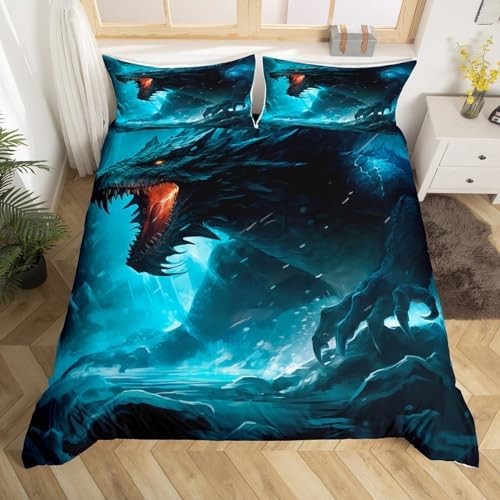 Feelyou Monster Duvet Cover Set - 3D Animal Print for Kids