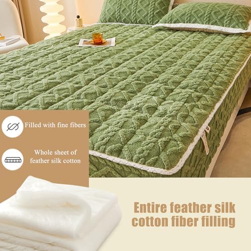 LDLCYCN Velvet Mattress Cover with 360 Elastic Band