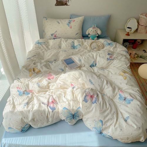 Nayoroom Butterfly Duvet Cover Set 3 Pieces Queen Size 1