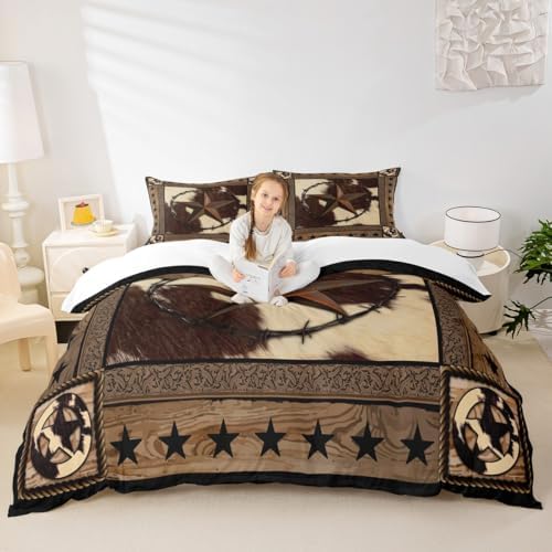Homewish Western Stars Duvet Cover Set Queen Size 1