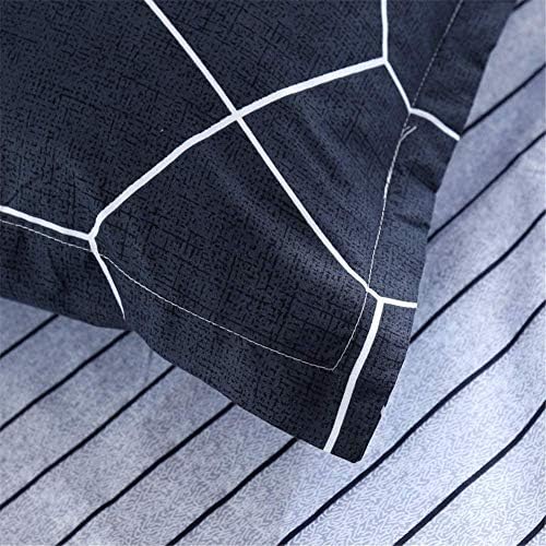 Feelyou Twin Duvet Cover Set Navy Blue with Zipper 1