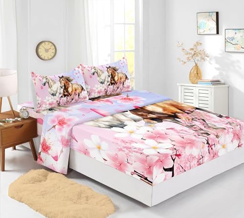 Kids Galloping Horse Sheet Set 4 pcs Twin Size