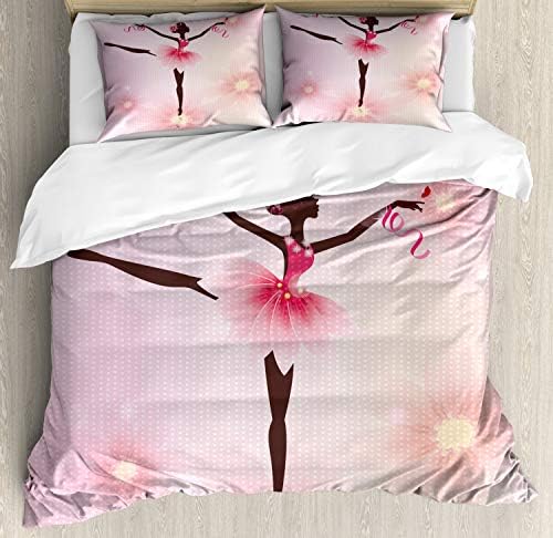 Ambesonne California King Duvet Cover Set with Tutu Print