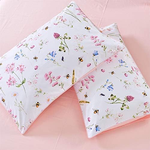 Softta 3pc King Size Duvet Cover Set Floral Pattern