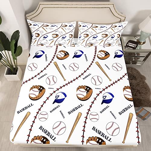 Feelyou Sports Baseball Bed Sheet Set for Kids Boys