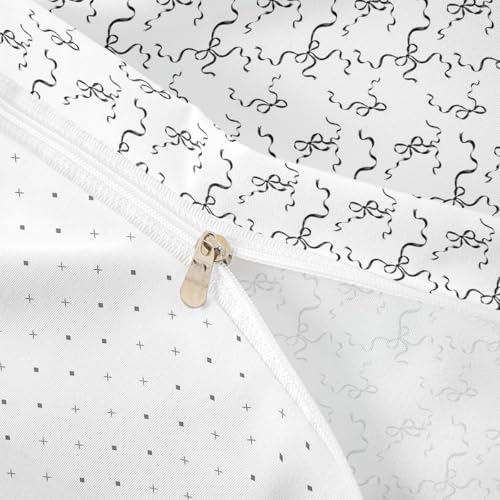 Manfei Bow Knot Duvet Cover Set King Size