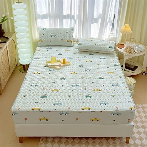 FCLDESHOP 180x200cm Thick Latex Mattress Topper with Pillowcase