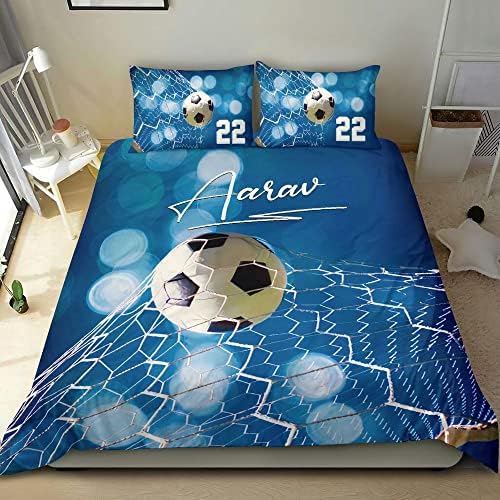 Personalized Soccer Duvet Cover Set for Boys 1