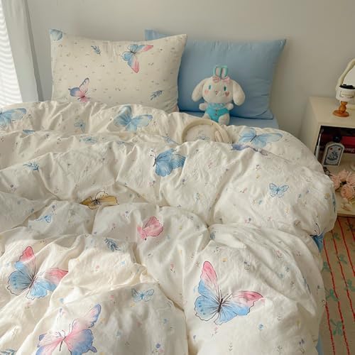 Nayoroom Butterfly Duvet Cover Set 3 Pieces Queen Size 1