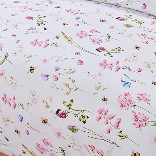 Softta 3pc King Size Duvet Cover Set Floral Pattern