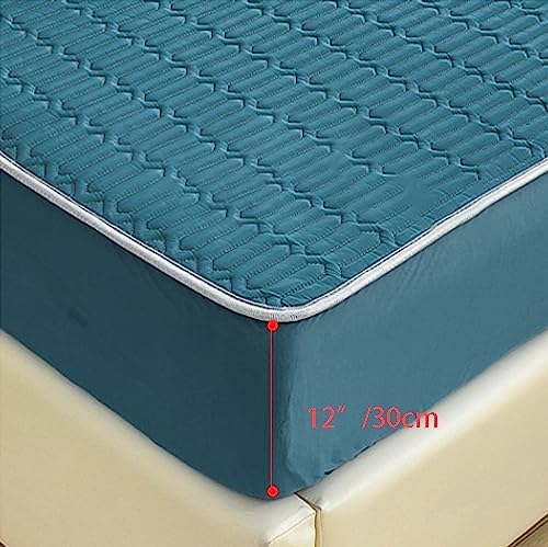 FCLDESHOP Thick Cool Latex Mattress Pad 120x200cm 2pcs
