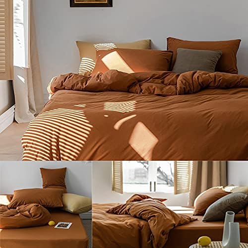 MKXI Pumpkin Twin Duvet Cover Set Zipper Closure