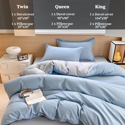 PAJEO Queen Size 3-Piece Duvet Cover Set - Ultra Soft Microfiber