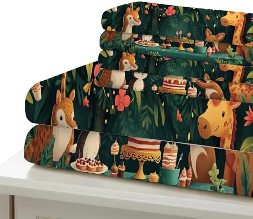 GIPNIAU California King Giraffe Duvet Cover Set