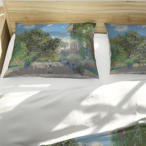 Claude Monet Floral Duvet Cover Set 3PC California King