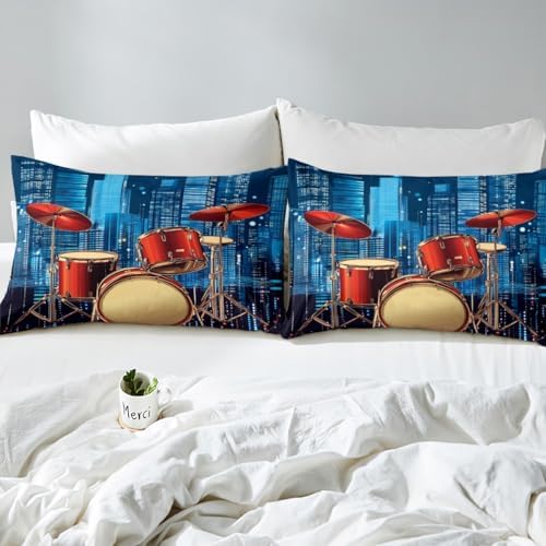Erosebridal Drum Kit Duvet Cover Set Twin Size 1