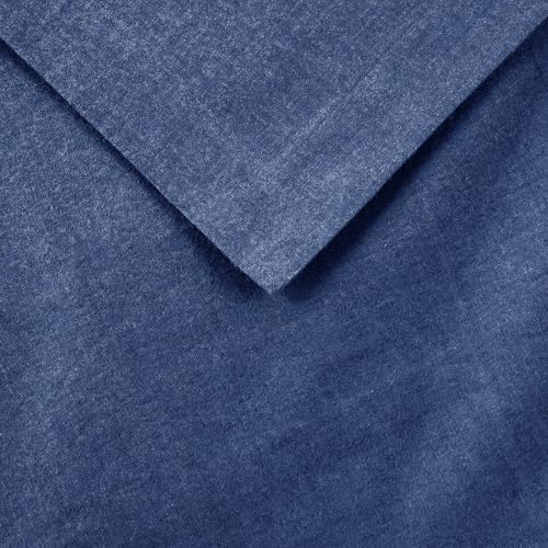 Superior Flannel Duvet Cover Set with Pillow Shams Twin Navy Blue