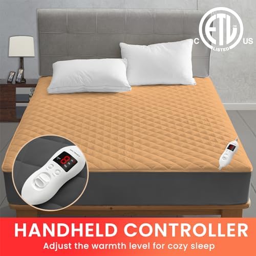 MATBEBY Heated Mattress Pad Full Size Dark Grey