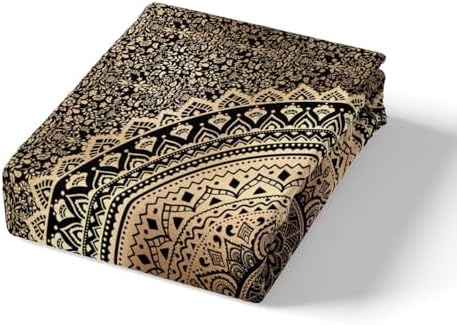 Castle Fairy Brown Black Mandala Duvet Cover Set King Size