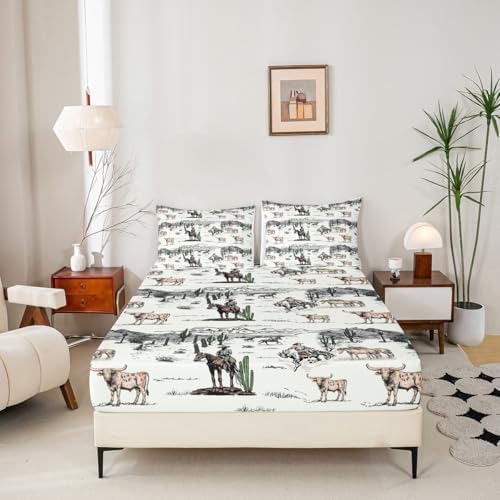 Castle Fairy Western Cowboy Fitted Sheet Set