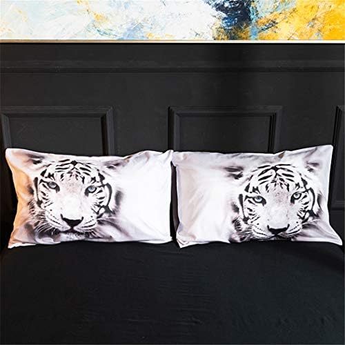 Homebed White Tiger Duvet Cover Set Twin Size 2 Pieces