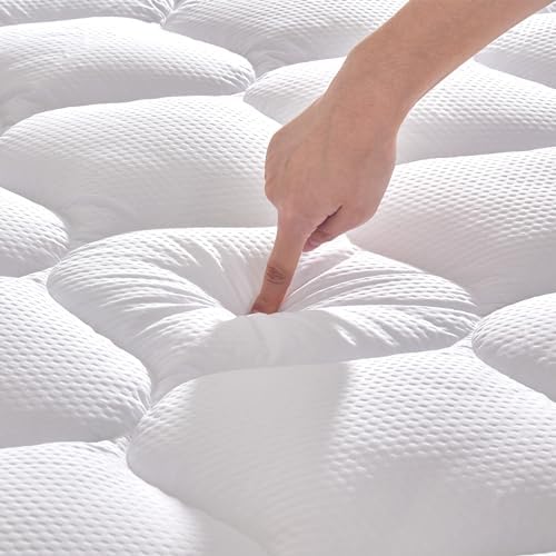 Sonive White Mattress Pad with 3-Zone Support
