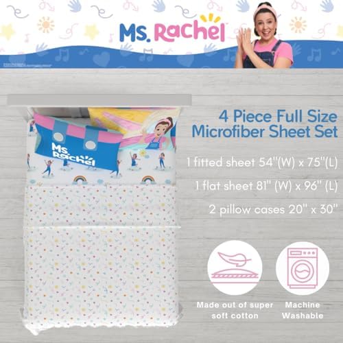 Franco Ms Rachel Educational Adventures 4 Piece Full Sheet Set