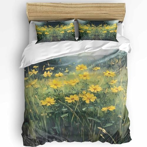 Boanket 3-Piece Twin Duvet Cover Set with Zipper Pillowcases