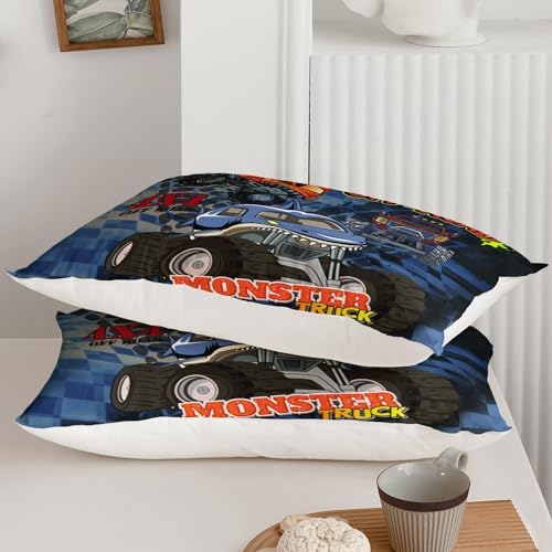 AILONEN 3D Monster Truck Duvet Set for Kids Boys