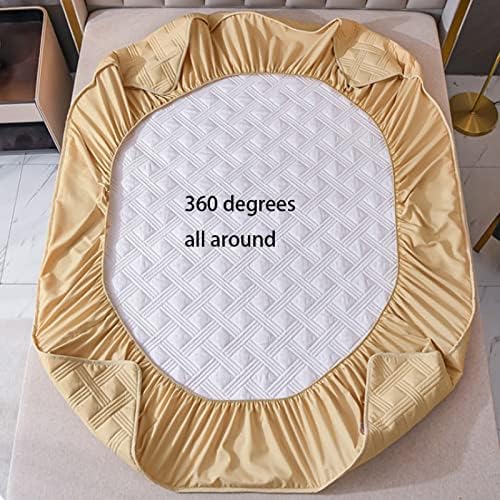 FCLDESHOP Cotton Mattress Pad Khaki 90x200cm30cm