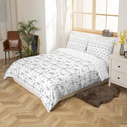 Manfei Bow Knot Duvet Cover Set King Size