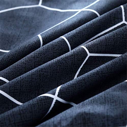 Feelyou Twin Duvet Cover Set Navy Blue with Zipper 1