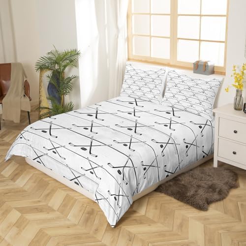 Manfei Hockey Duvet Cover Set Queen Size 1
