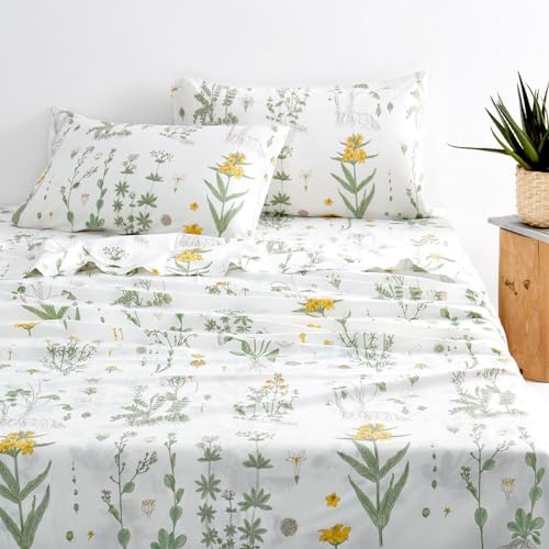 Wake In Cloud Floral Bed Sheet Set Twin Size 1