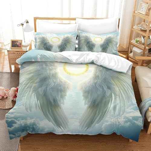 Roadchoice Angel Wings Duvet Cover Queen Set with Zipper