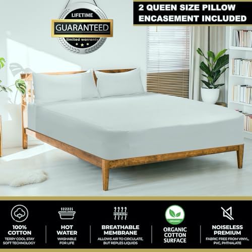 Mattshield Original 3-Piece Waterproof Mattress Protector Kit Queen Size