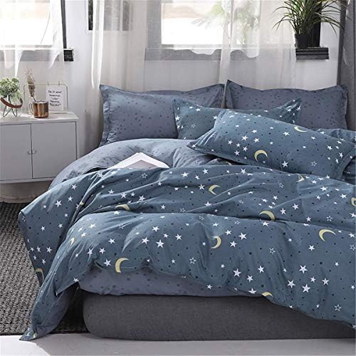 Feelyou Stars Duvet Cover Set - Twin Size Reversible Zipper Closure