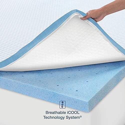 SensorPEDIC Elite Cooling Mattress Topper Twin White 1