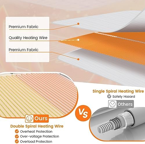 Giantex Heated Mattress Pad with 8 Settings and Timer