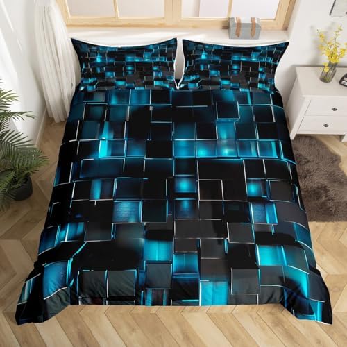 Erosebridal Black and Blue Duvet Cover Set