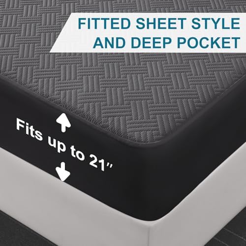 GOPOONY Waterproof Mattress Protector Full Size 54x75in Gray