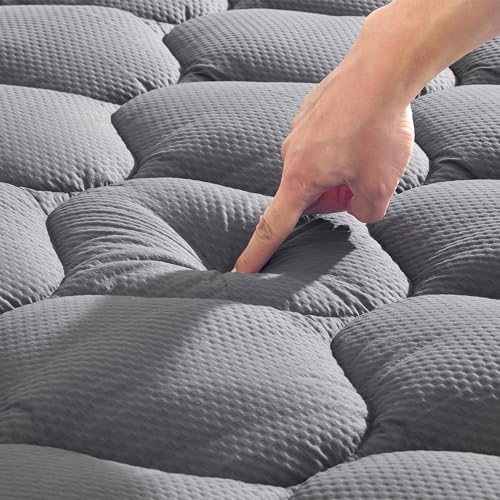 Sonive Grey Mattress Pad with 3-Zone Support