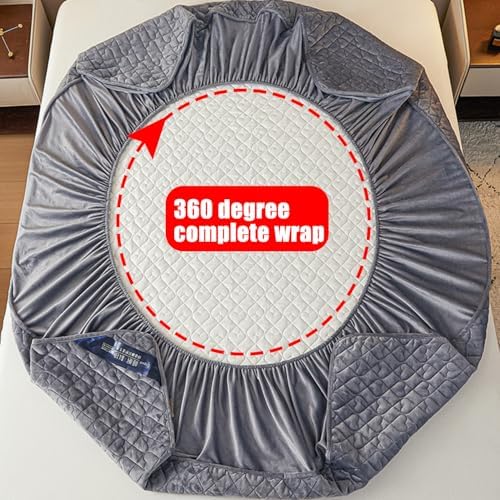 LDLCYCN Velvet Mattress Protector Queen Size