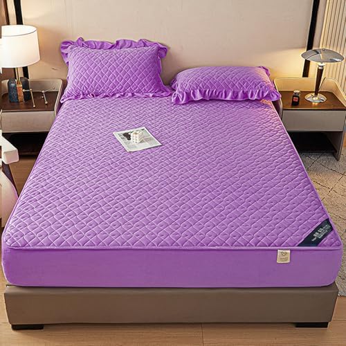LDLCYCN Velvet Mattress Protector Queen Size